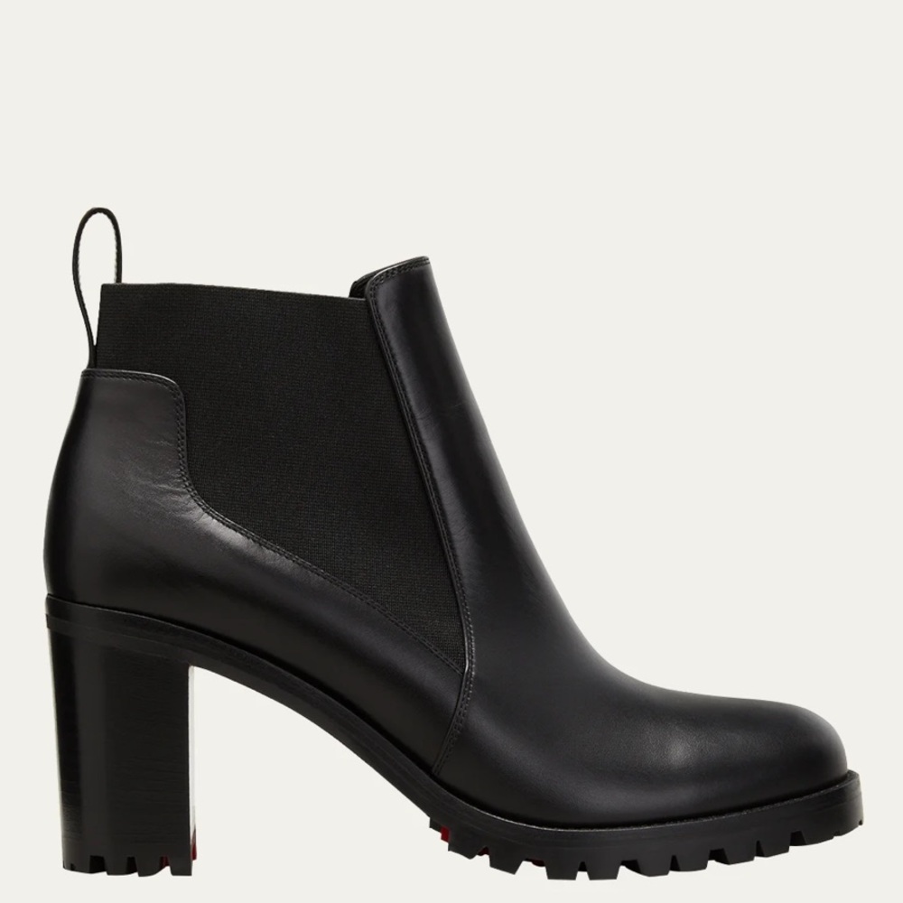 Christian Louboutin marchacroche leather red sole booties